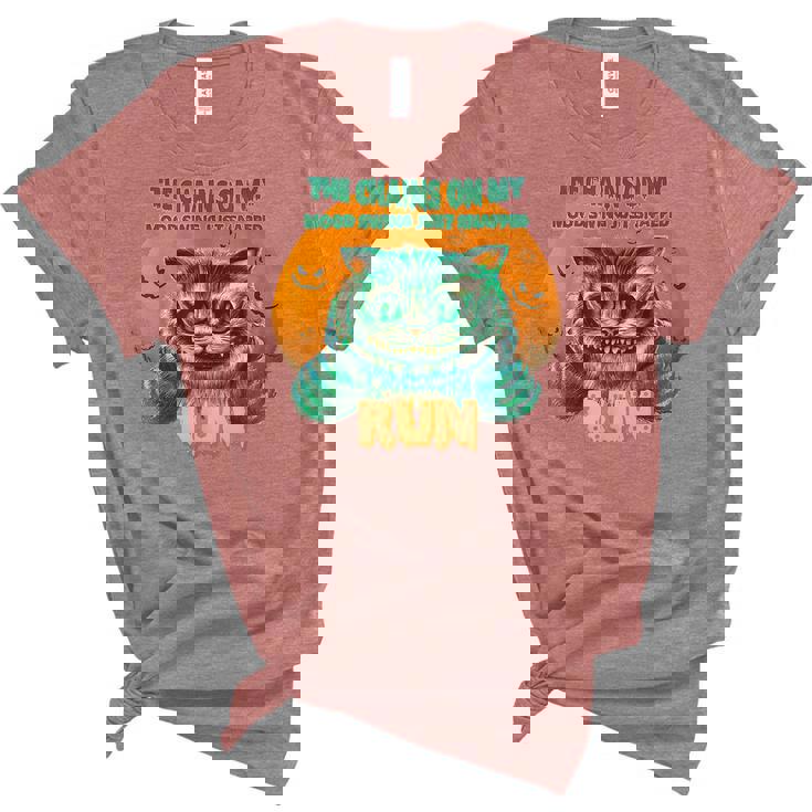 Halloween Cat The Chains On My Mood Swing Just Snapped Run V2 Unisex Crewneck Soft Tee
