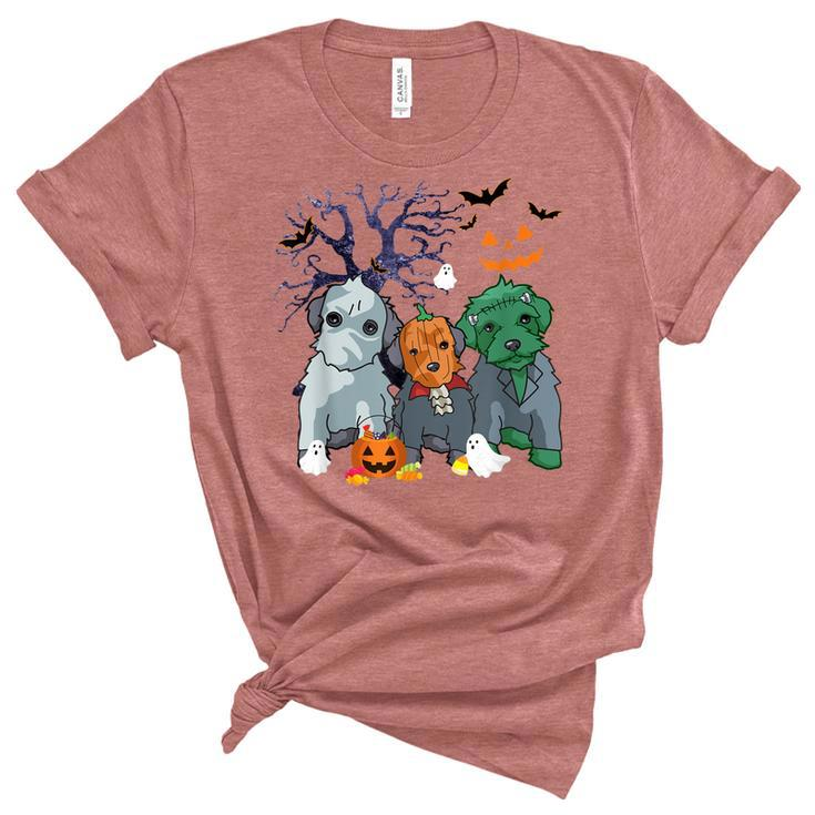 Halloween Schnoodle Dog Witch Schnoodle Dog Lovers  Unisex Crewneck Soft Tee
