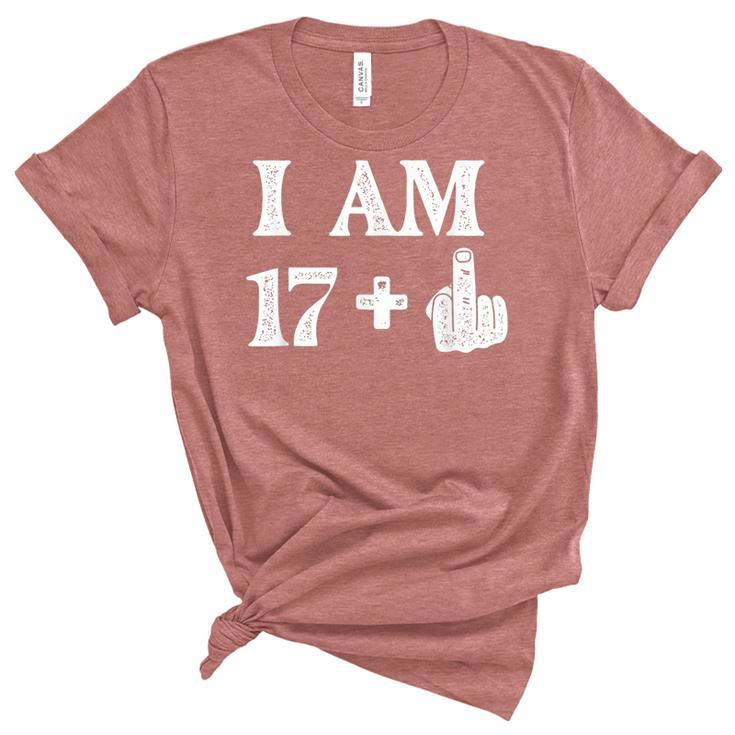 I Am 17 Plus 1 Years Old 18Th Birthday 18 Years Old Bday  Unisex Crewneck Soft Tee