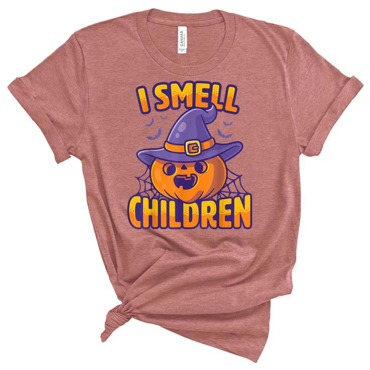 I Smell Children Funny Dad Mom Teacher Halloween Costume  Unisex Crewneck Soft Tee