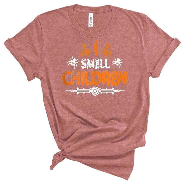 I Smell Children Funny Halloween Witch Scary Hocus Pocus  Unisex Crewneck Soft Tee