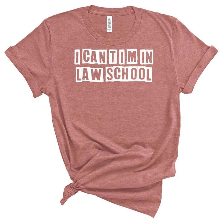 Lovely Funny Cool Sarcastic I Cant Im In Law School  Women's Short Sleeve T-shirt Unisex Crewneck Soft Tee