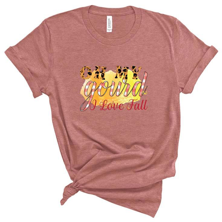 Oh My Gourd I Love Fall V2 Women's Short Sleeve T-shirt Unisex Crewneck Soft Tee