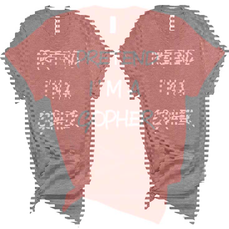 Pretend Im A Gopher  Halloween Party Simple Diy Costume  Unisex Crewneck Soft Tee