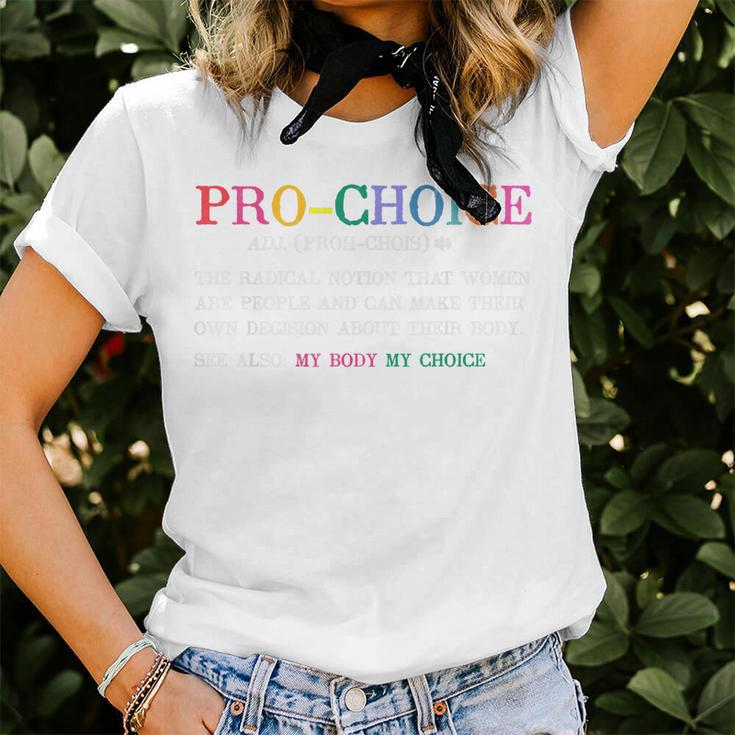 Pro Choice Definition Feminist Rights Funny Unisex Crewneck Soft Tee