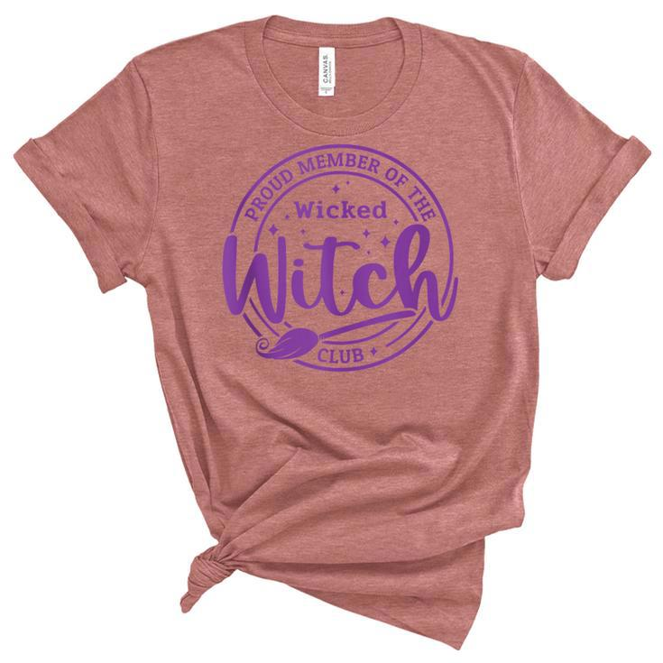 Proud Member Of The Wicked Witch Club Spooky Witch Halloween  Unisex Crewneck Soft Tee