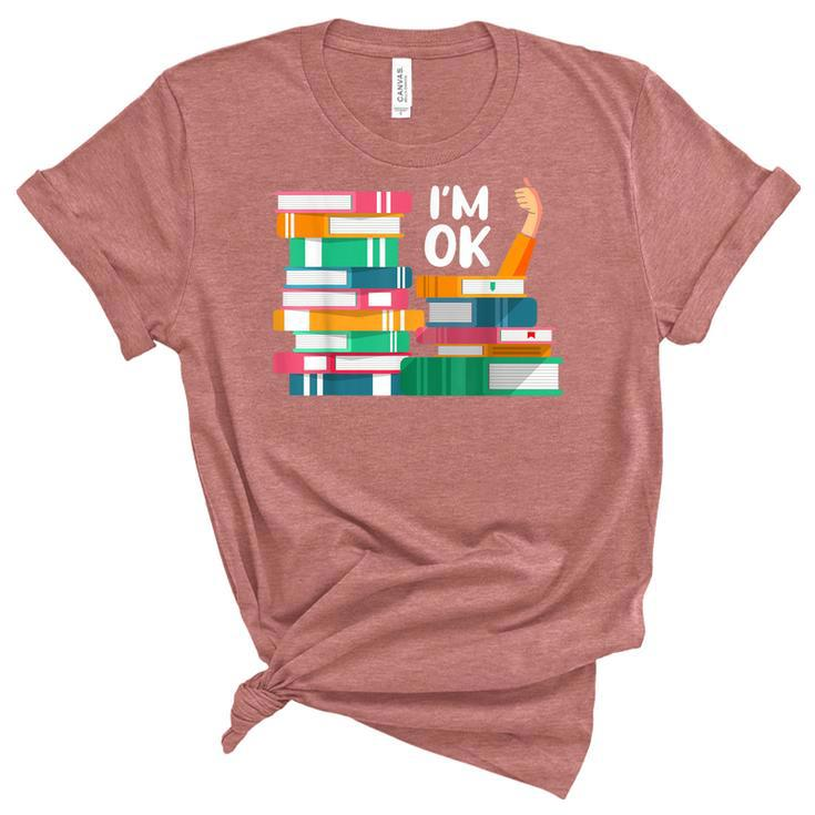 Reading Book Lovers Im Ok National Book Lovers Day  Unisex Crewneck Soft Tee