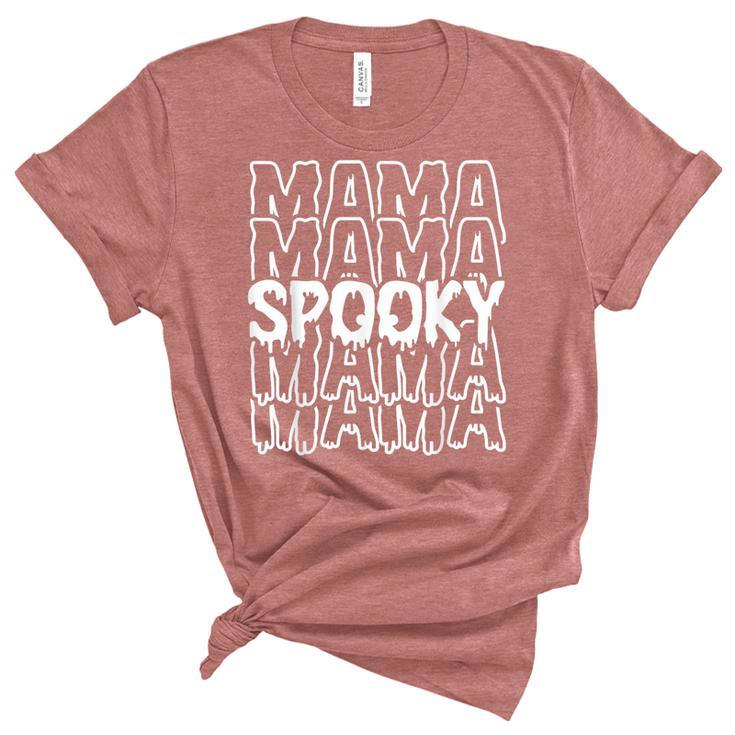 Spooky Mama Halloween Family Matching  V2 Unisex Crewneck Soft Tee