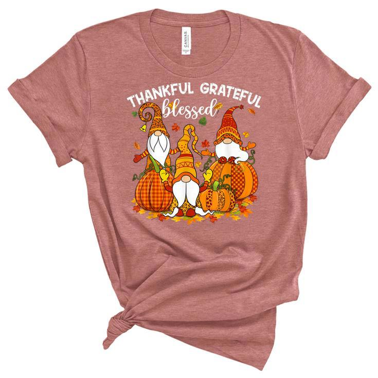 Three Cute Gnomes Halloween Pumpkin Autumn Fall  Women's Short Sleeve T-shirt Unisex Crewneck Soft Tee