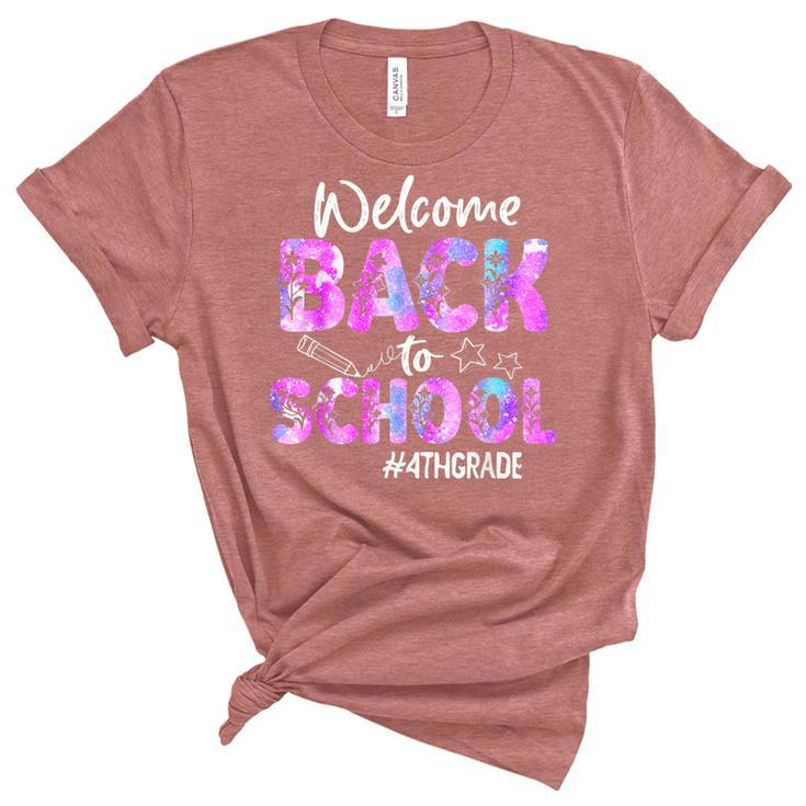 Welcome Back To School 4Th Grade Back To School  Unisex Crewneck Soft Tee