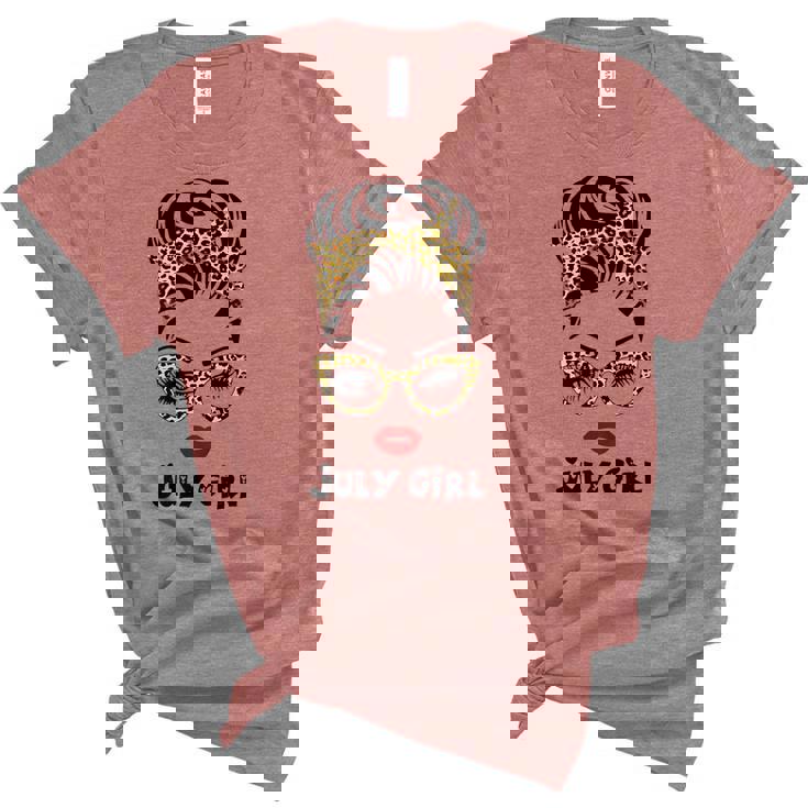 Womens Born In July Birthday Gift Leopard July Girl Women's Short Sleeve T-shirt Unisex Crewneck Soft Tee Womens Born In July Birthday Gift Leopard July Girl Women's Short Sleeve T-shirt Unisex Crewneck Soft Tee