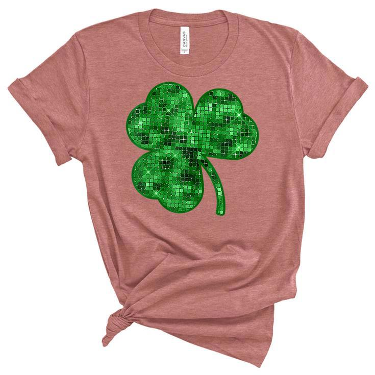 Womens St Patricks Day Shamrock Lucky Green  Women's Short Sleeve T-shirt Unisex Crewneck Soft Tee