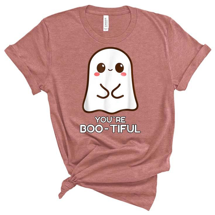 You Are Boo-Tiful – Halloween Trick Or Treat Ghost  Unisex Crewneck Soft Tee