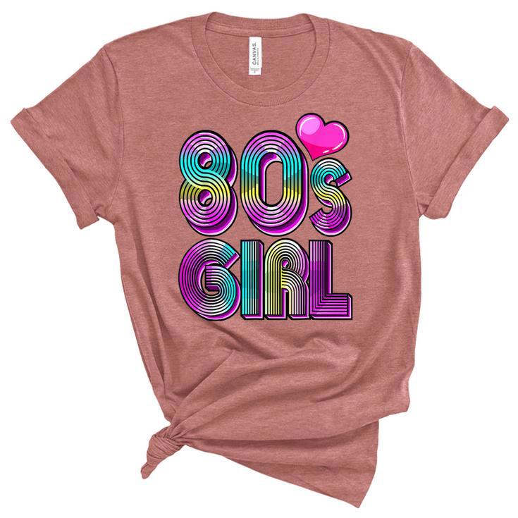 80S Girl Birthday Party Costume Retro Vintage Gift Women  V2 Unisex Crewneck Soft Tee