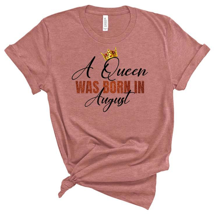 A Queen Was Born In August Vintage Happy Birthday To Me  Unisex Crewneck Soft Tee