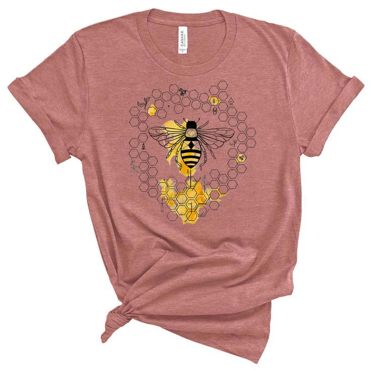 Bee Lover Beekeeper Queen Bee Beekeeping Funny Lover  Women's Short Sleeve T-shirt Unisex Crewneck Soft Tee