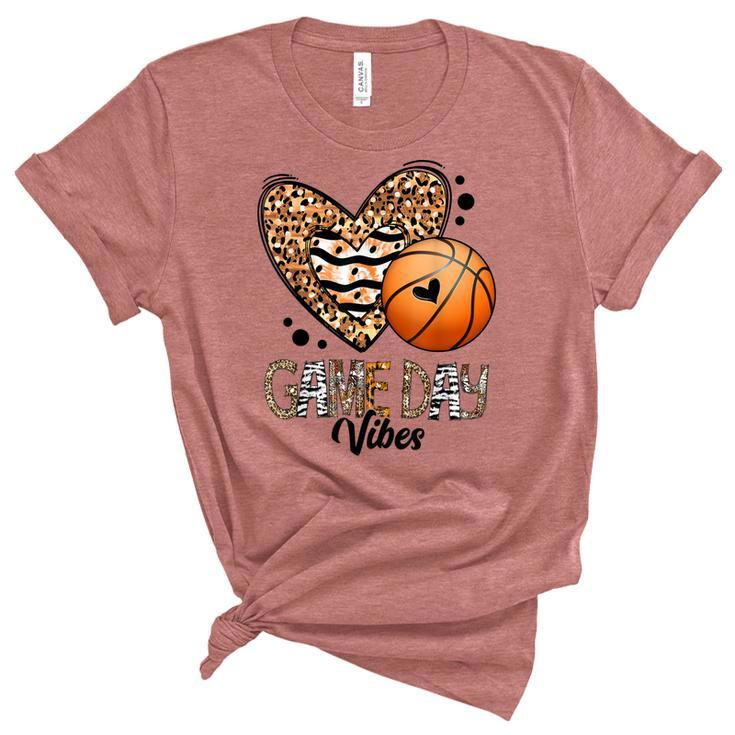 Bleached Basketball Game Day Vibes Basketball Mom Game Day  Women's Short Sleeve T-shirt Unisex Crewneck Soft Tee