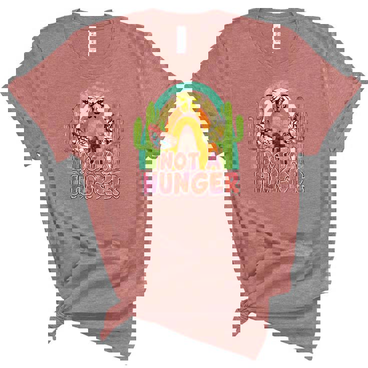 Boho Vintage Not A Hunger Cactus Retro Women's Short Sleeve T-shirt Unisex Crewneck Soft Tee