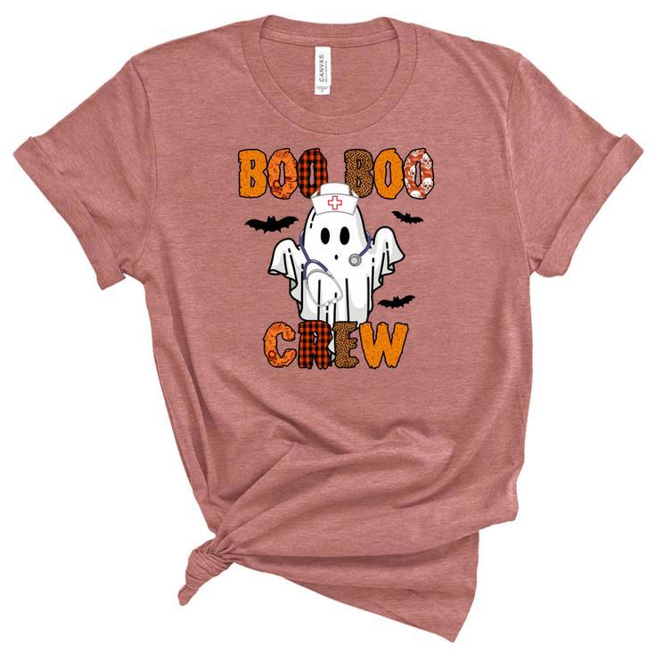 Boo Boo Crew Funny Cute Halloween Nurse Gifts Unisex Crewneck Soft Tee