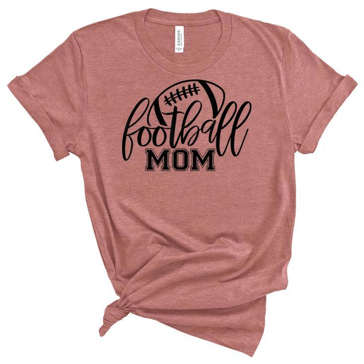Football Mom  Funny Mothers Day Football Mother   Women's Short Sleeve T-shirt Unisex Crewneck Soft Tee