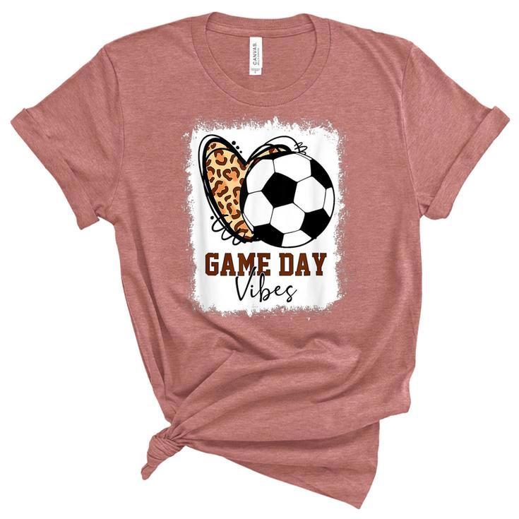 Funny Soccer Game Day Vibes Soccer Mom Game Day Season  Women's Short Sleeve T-shirt Unisex Crewneck Soft Tee