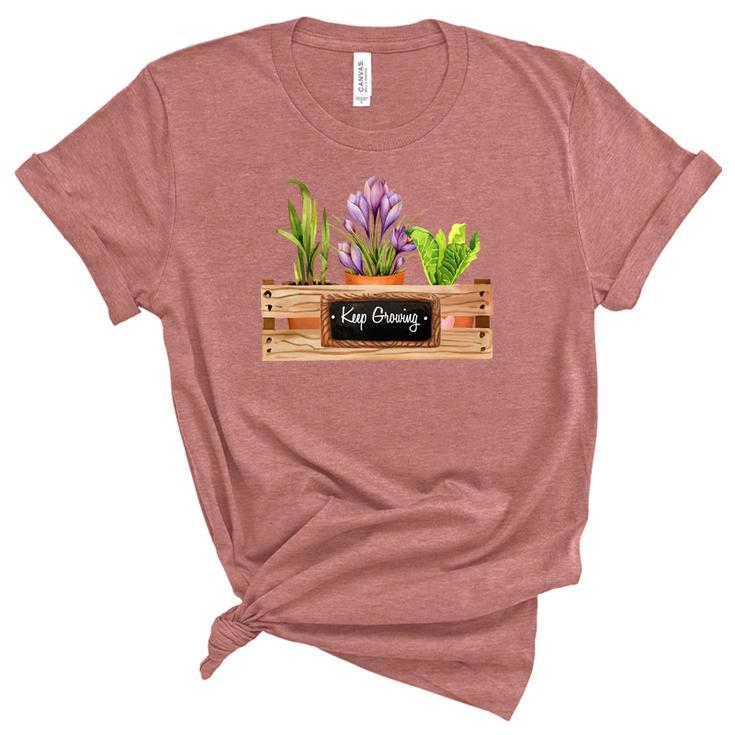 Gardener Keep Growing Plant Lover Women's Short Sleeve T-shirt Unisex Crewneck Soft Tee