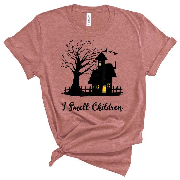 I Smell Children Kids Funny Costume Halloween Witch House  Unisex Crewneck Soft Tee