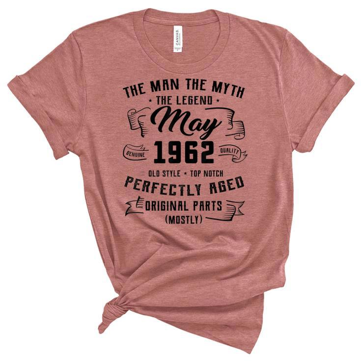 Man Myth Legend May 1962 60Th Birthday Gift 60 Years Old  Women's Short Sleeve T-shirt Unisex Crewneck Soft Tee