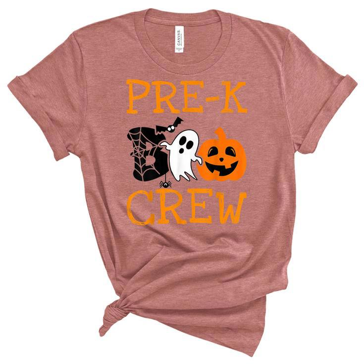 Pre-K Boo Crew Vintage Halloween Costumes For Pre-K Teachers  Women's Short Sleeve T-shirt Unisex Crewneck Soft Tee