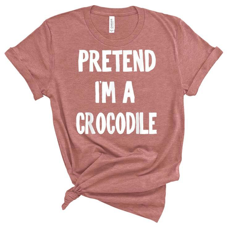Pretend Im A Crocodile Halloween Party Simple Diy Costume  Unisex Crewneck Soft Tee