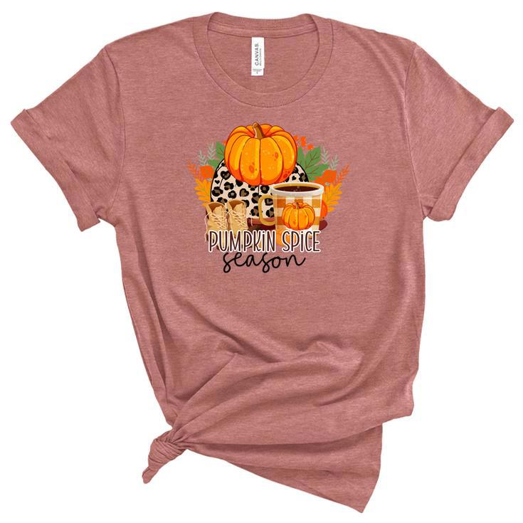 Pumpkin Spice Season Sweater Weather Fall Women's Short Sleeve T-shirt Unisex Crewneck Soft Tee