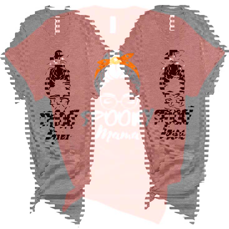Spooky Mama Humor Mom Halloween Party 2021  For Mother  Unisex Crewneck Soft Tee