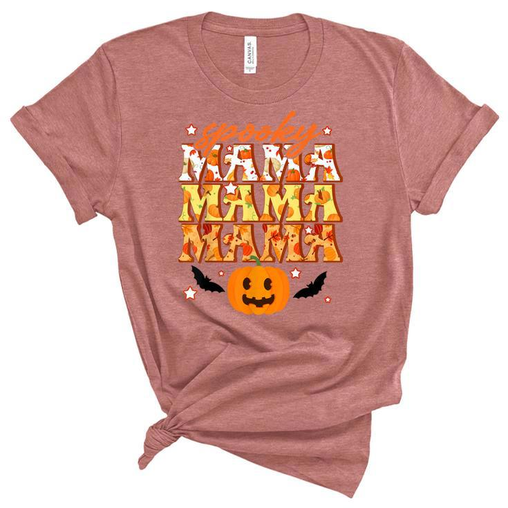 Spooky Mama Spooky Season Funny Halloween Mom Mommy Gifts  Unisex Crewneck Soft Tee