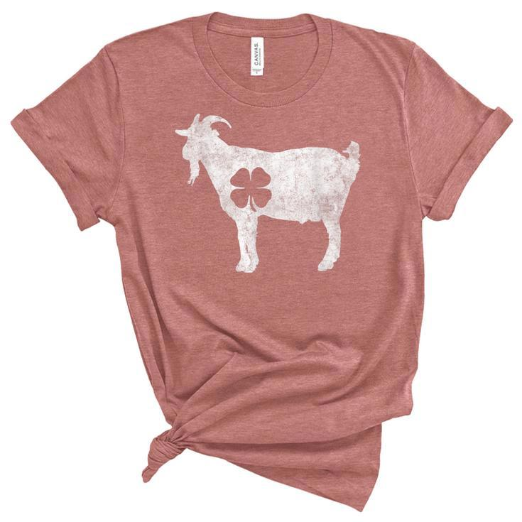 Vintage St Patricks Day Funny Goat Irish Llama Shamrock Gift  Women's Short Sleeve T-shirt Unisex Crewneck Soft Tee