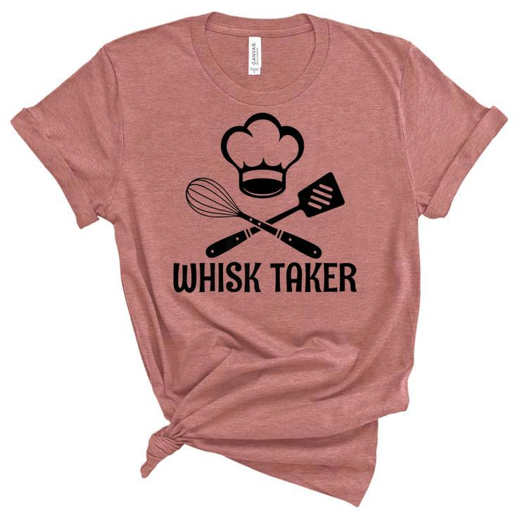 Whisk Taker Funny Baking Pastry Cook Lovers Baker Chef Hat   Unisex Crewneck Soft Tee