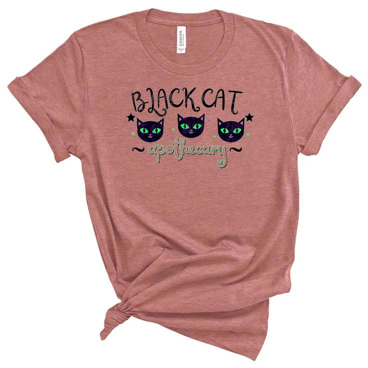 Black Cat Apothecary Halloween Gift Unisex Crewneck Soft Tee