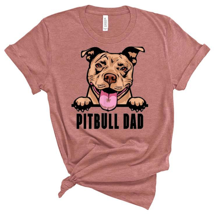 Dogs 365 Pitbull Dad Dog   Pitbull Dad Gift  Women's Short Sleeve T-shirt Unisex Crewneck Soft Tee
