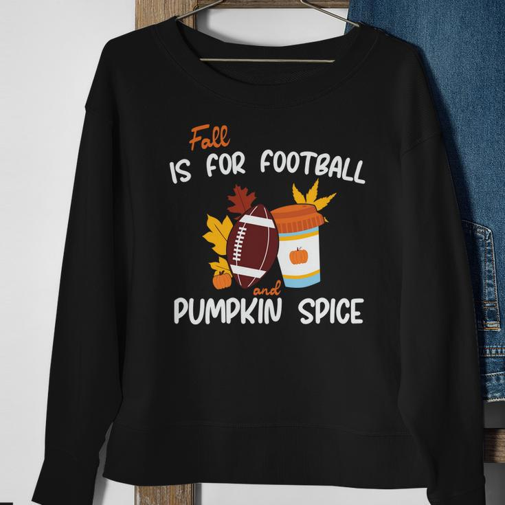 Fall Is For Football And Pumpkin Spice Men Crewneck Graphic Sweatshirt