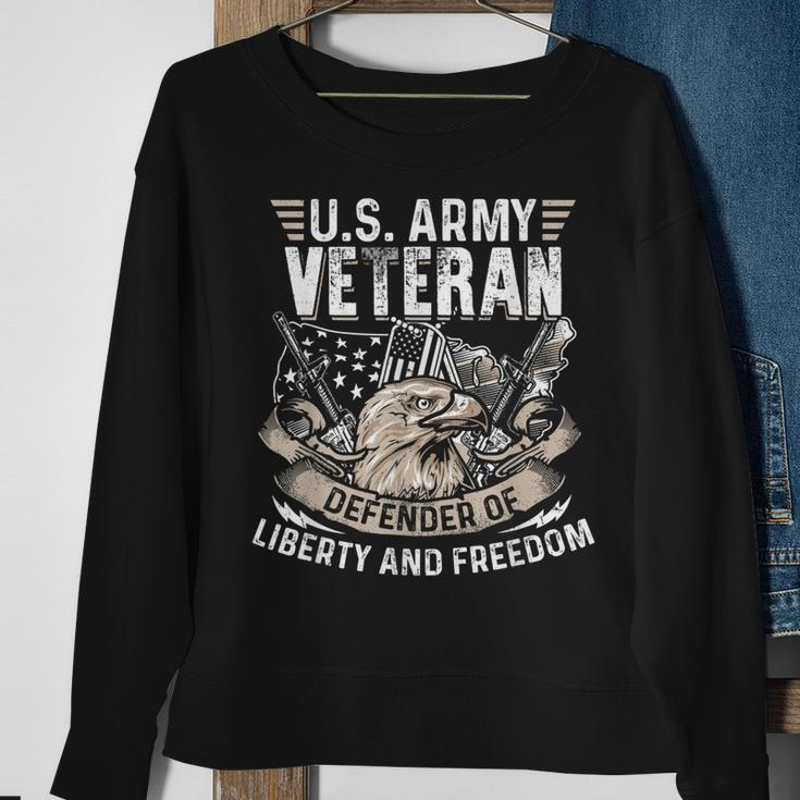 Us Army Veteran Defender Of Liberty 4Th Of July Day Men Crewneck Graphic Sweatshirt