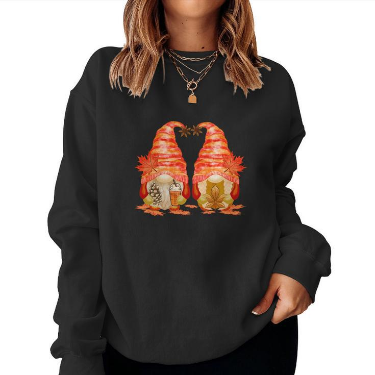 Fall Gnomes Couple Gift For You Women Crewneck Graphic Sweatshirt