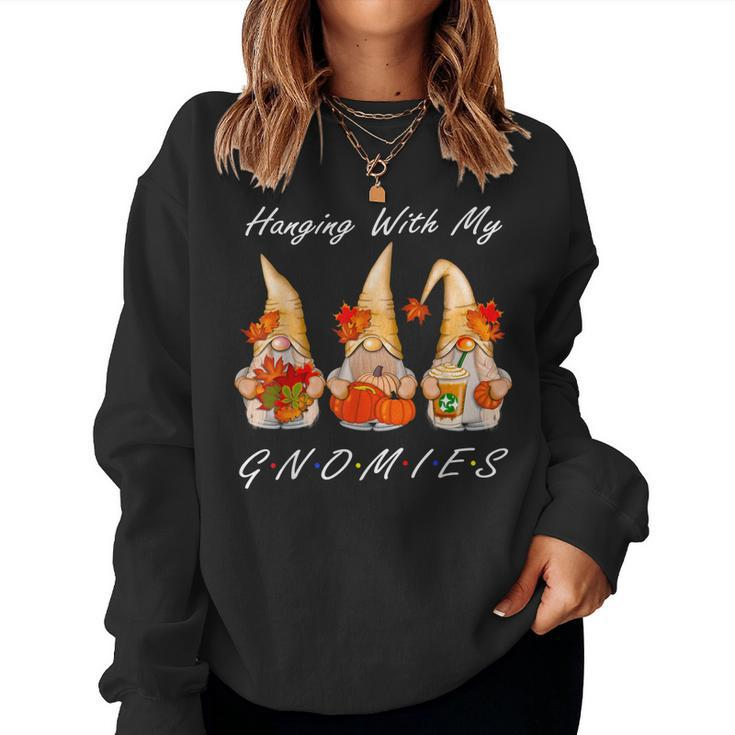 Funny Thanksgiving  For Women Gnome - Gnomies Lover  Women Crewneck Graphic Sweatshirt