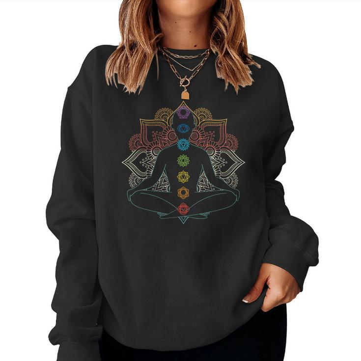 Hippie Beautiful Peace In Meditation Idea Gift Women Crewneck Graphic Sweatshirt