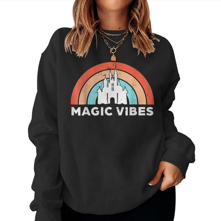 Womens Magic Vibes Cute Matching Vacation Tops  Women Crewneck Graphic Sweatshirt
