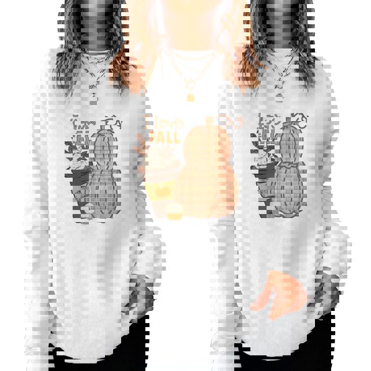 Autumn I Love Fall Thanksgiving Women Crewneck Graphic Sweatshirt