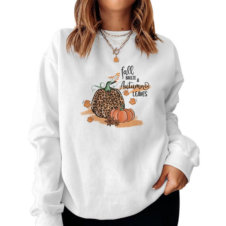 Cozy Autumn Fall Fall Breeze _ Autumn Leaves Women Crewneck Graphic Sweatshirt
