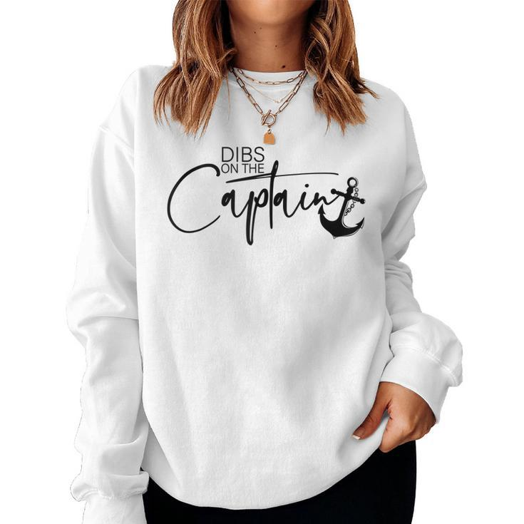 Dibs On The Captain  Women Crewneck Graphic Sweatshirt