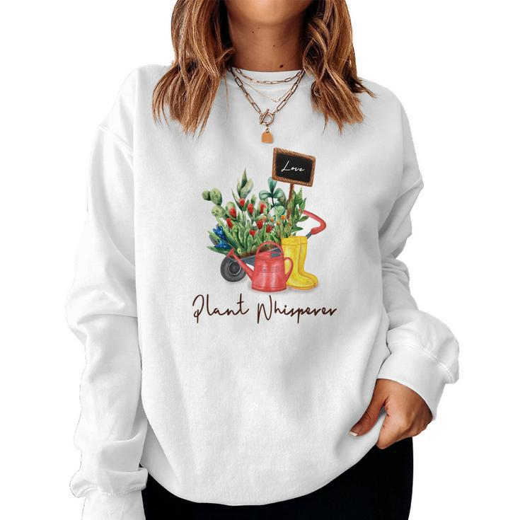 Gardener Plant Whisperer Cactus Official Design Women Crewneck Graphic Sweatshirt
