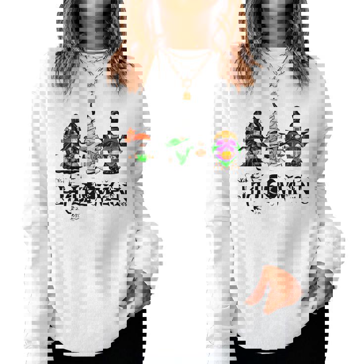 Gnome Witch Halloween Gnome Mummy Vampire Pumpkin Bleached Women Crewneck Graphic Sweatshirt Gnome Witch Halloween Gnome Mummy Vampire Pumpkin Bleached Women Crewneck Graphic Sweatshirt