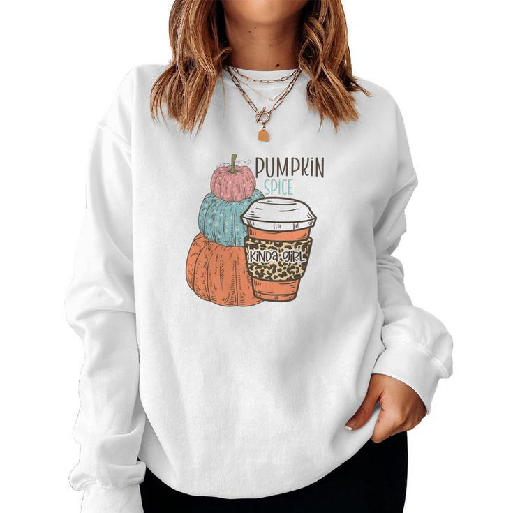 Pumpkin Spice Kinda Girl Fall V2 Women Crewneck Graphic Sweatshirt