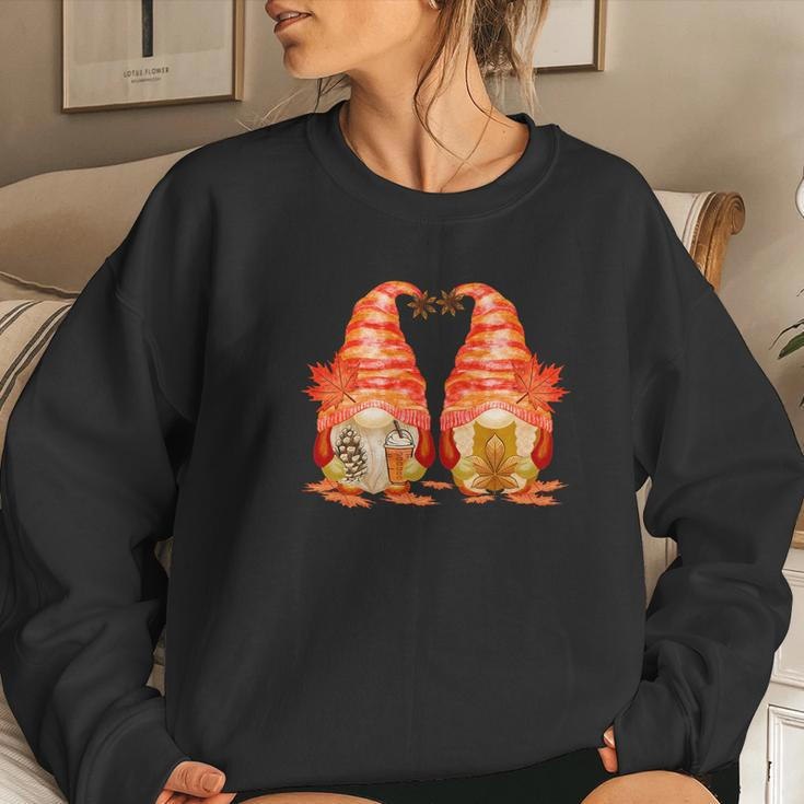 Fall Gnomes Couple Gift For You Women Crewneck Graphic Sweatshirt Gifts for Her